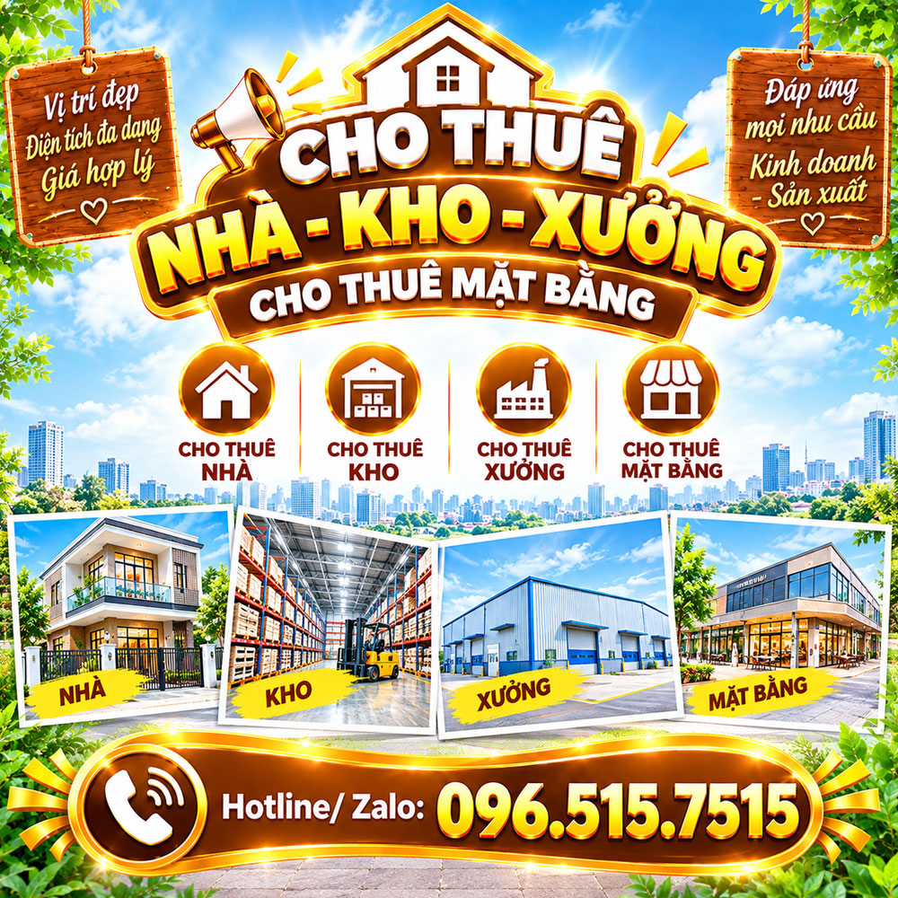 Cho thuê nhà - kho - xưởng - cho thuê mặt bằng