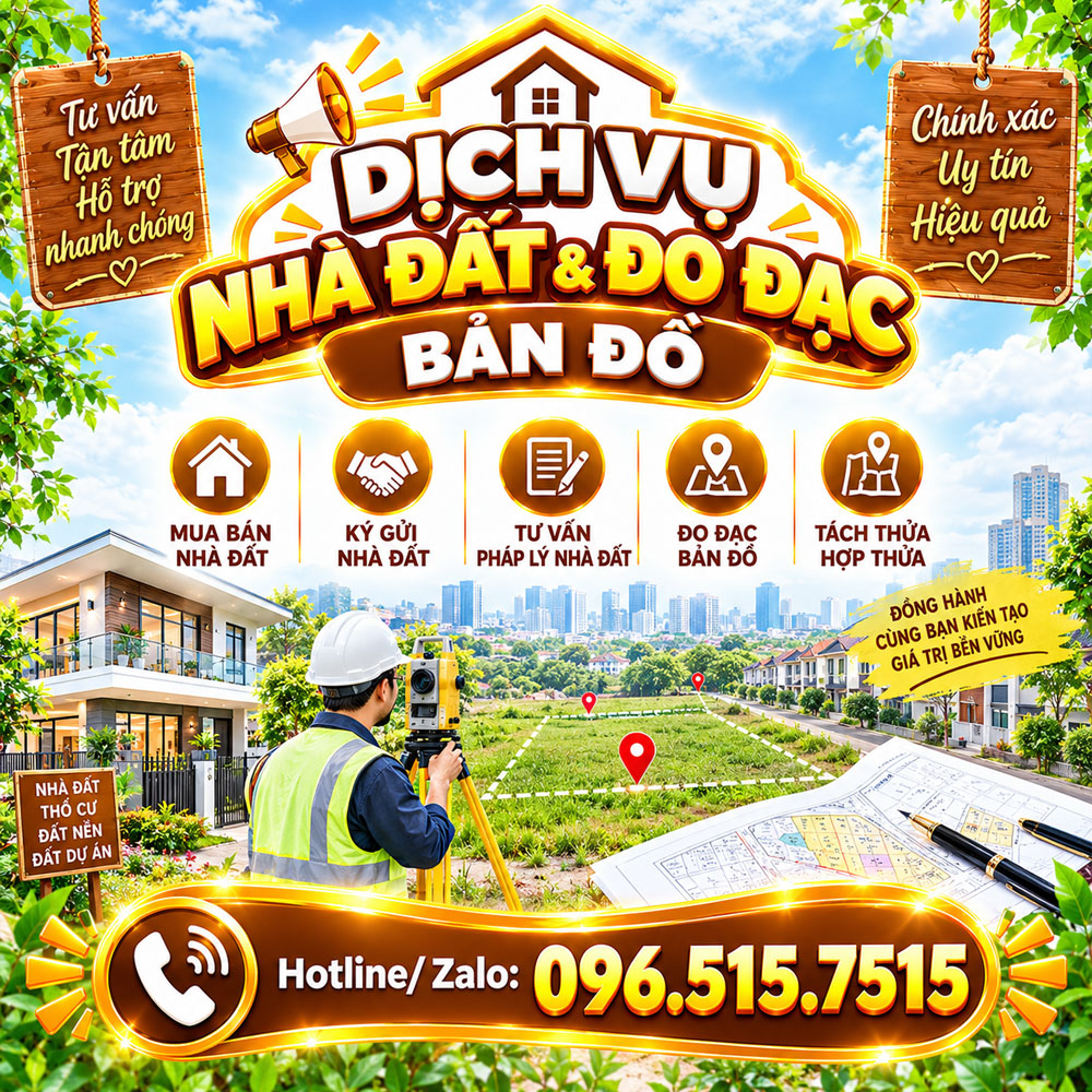 Dịch vụ nhà đất & đo đạc bản đồ