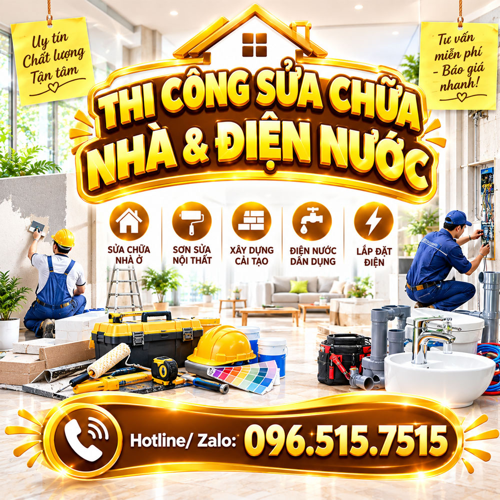 Thi công sửa chữa nhà & điện nước
